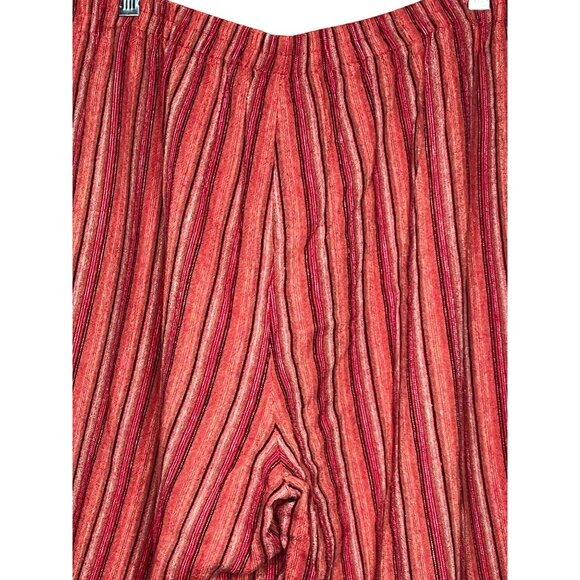 Sag Harbor women’s 1X capris striped elastic waist wide leg colorful pocket - Picture 5 of 12